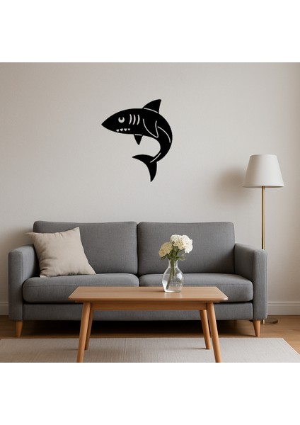 Köpekbalığı Deniz Temalı Dekoratif Tablo - ALVN9750-7939 fırsatları