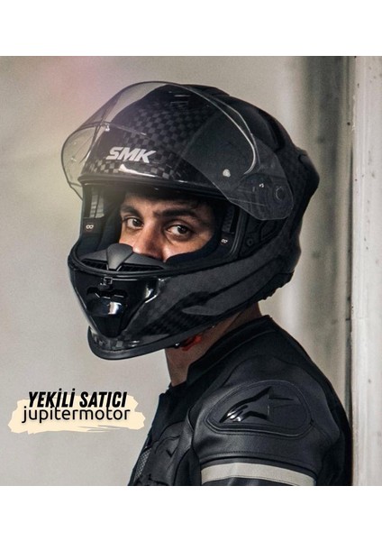 Smk Titan Carbonfiber Motosklet Kaskı - Ece 2.06