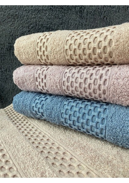 Waffle 3’lü El ve Yüz Havlu Seti – 50X90 cm %100 Pamuk, Yumuşak Dokulu, Örgü Desen. fiyatları