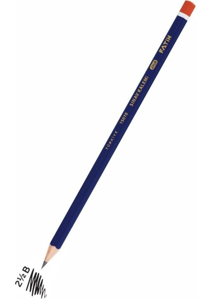 Sınav Kalemi 2.5 B 1 Adet Fatih Sınav Kurşun Kalem 2.5 B Yumuşak Uçlu Kurşun Kalem Kolay Silinebilen