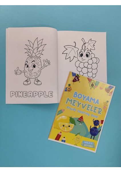 Çocuklar Için Meyveler Boyama Kitabı 1 - Ingilizce Isimlerle Eğitici fırsatları