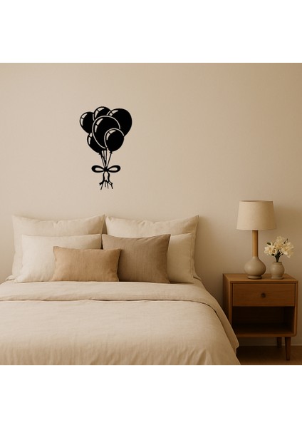Renkli Balon Kutlaması Mdf Dekoratif Tablo - ALVN3880-3219