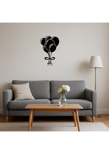 Renkli Balon Kutlaması Mdf Dekoratif Tablo - ALVN3880-3219 fırsatları