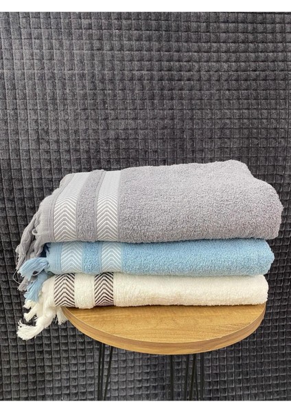 Lora 3’lü Banyo Havlusu Seti – 3 Adet 100X150 Cm, %100 Pamuk, Yumuşak Dokulu, Saçaklı Havlu modelleri