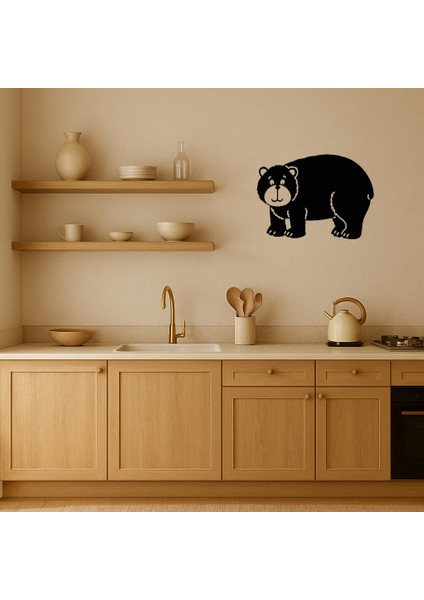 Doğal Ayı Figürlü Mdf Dekoratif Tablo - ALVN6558-4379 fiyatları