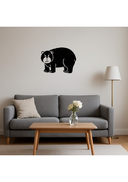 Doğal Ayı Figürlü Mdf Dekoratif Tablo - ALVN6558-4379 fırsatları