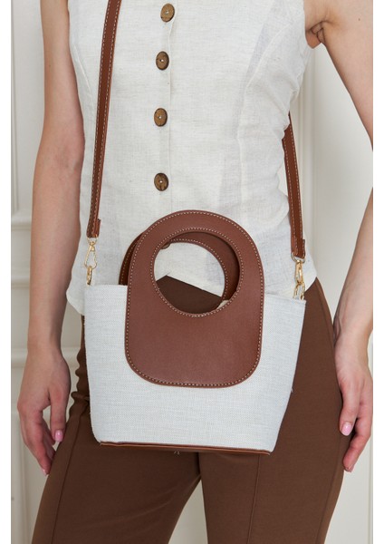 Almaria Taba Kanvas Yavrulu Kadın El, Kol ve Omuz Çantası