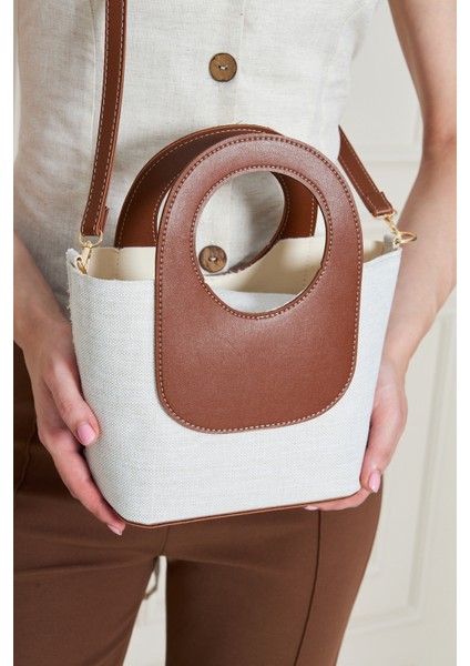 Almaria Taba Kanvas Yavrulu Kadın El, Kol ve Omuz Çantası