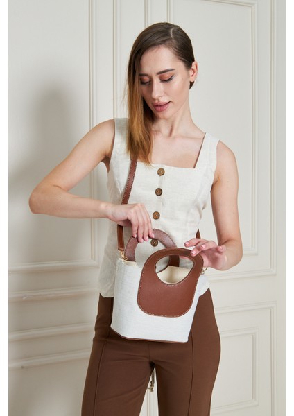 Almaria Taba Kanvas Yavrulu Kadın El, Kol ve Omuz Çantası