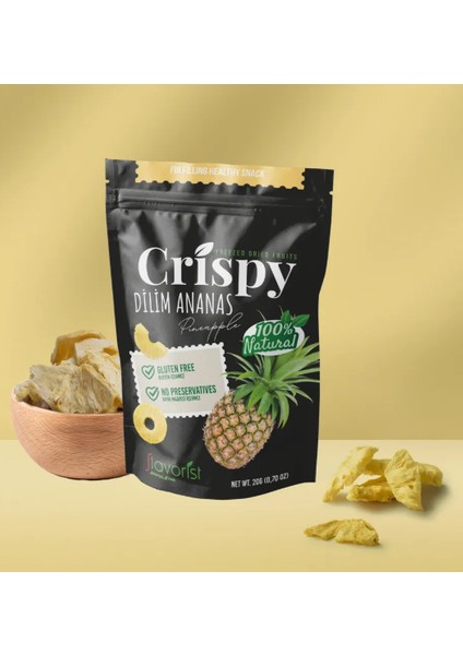 Dondurularak Kurutulmuş Ananas Dilimleri 20 gr 2'li Paket modelleri