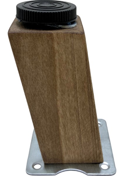 Kale Eğimli Ayarlı Ahşap Ayak Mobilya Masa ve Dolap Ayağı(Koyu Ceviz)(Ceviz Ağacı) modelleri