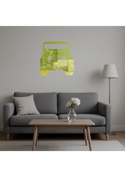 Jeep Tasarımlı Dekoratif Duvar Altın Aynalı Tablosu - ALVN1752-2901 indirimleri