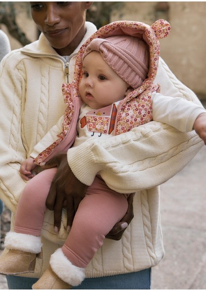Newborn Kız Bebek Yelekli Eşofman Takım