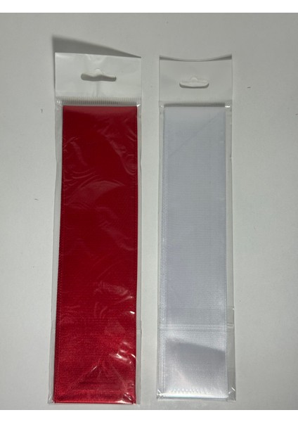 Takı Kurdelesi – Kırmızı Beyaz Nişan Düğün Gelin Damat Tören Kurdelesi Saten Kurdele