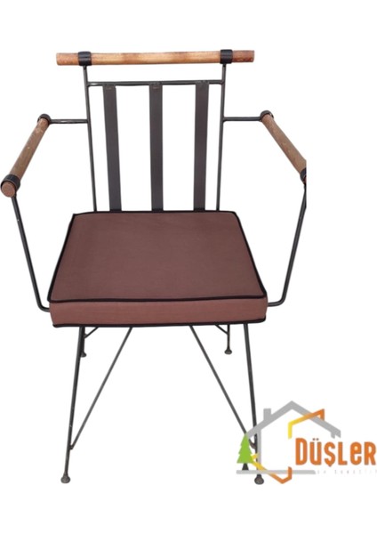 40X40 Kahverengi Su ve Leke Itici Fermuarlı Bağcıklı Siyah Biyeli Sandalye Minderi 5 cm modelleri