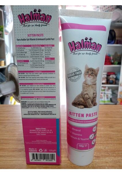 Yavru Kediler Için Vitamin ve Aminoasit Içerikli Paste 100 Gram( 1 ADET KEDİ 4CM SESLİ OYUNCAK TOP HEDİYE) modelleri