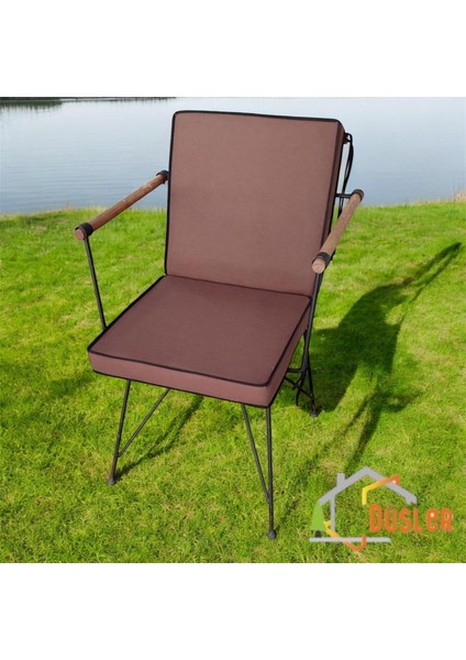 40X80 Kahverengi Su ve Leke Itici Fermuarlı Bağcıklı Siyah Biyeli Sandalye Minderi 5 cm fiyatları