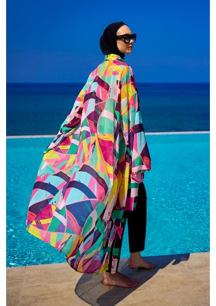 Renkli Bağcıklı Pareo Kimono – RP2511 modelleri
