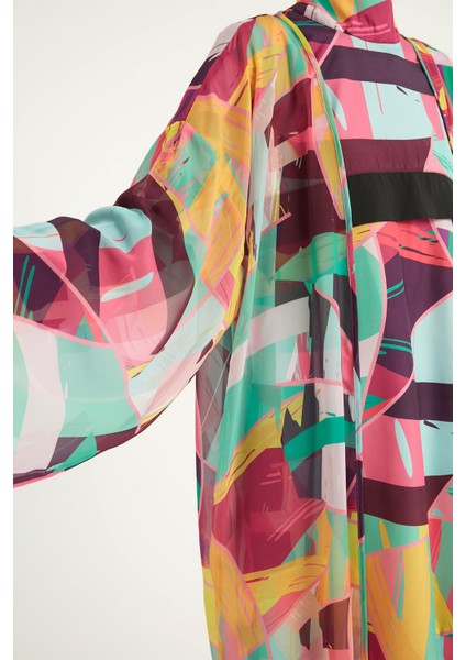 Renkli Bağcıklı Pareo Kimono – RP2511 fırsatları