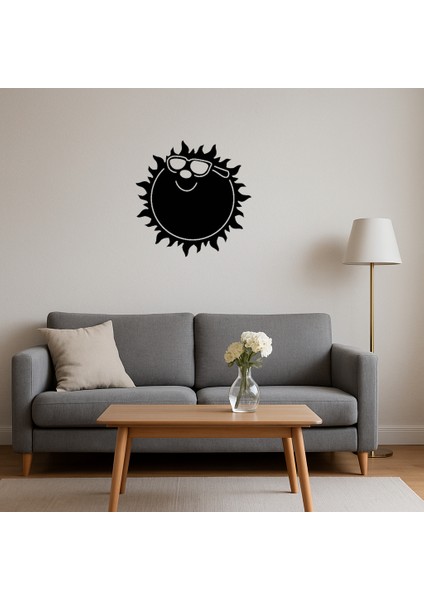 Yeşil Gözlük Takan Güneş Mdf Dekoratif Tablo - ALVN1280-4751 fırsatları