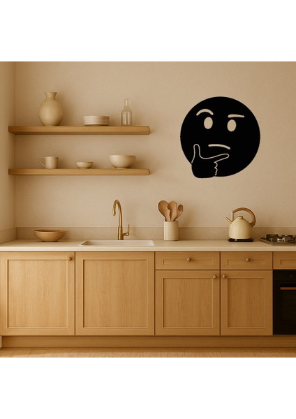Düşünen Yüz Emoji Mdf Dekoratif Tablo - ALVN4390-4007 fiyatları