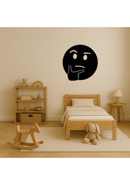Düşünen Yüz Emoji Mdf Dekoratif Tablo - ALVN4390-4007 modelleri