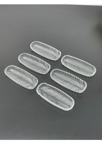 6 Lı Cam Mini Kayık Tabak Kase Kahvaltılık 14*6cm fiyatları