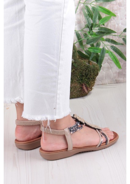 Guja 24Y150-38 Anatomik Rahat Kaymaz Taban Taşlı Kadın Sandalet fırsatları