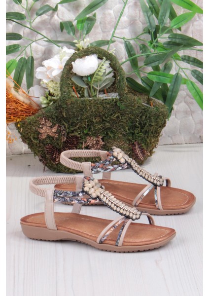 Guja 24Y150-38 Anatomik Rahat Kaymaz Taban Taşlı Kadın Sandalet indirimleri