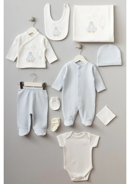 Sevimli Hayvanlar Desenli 10 Parça Kutulu Hastane Çıkışı Yenidoğan Zıbın Seti fiyatları