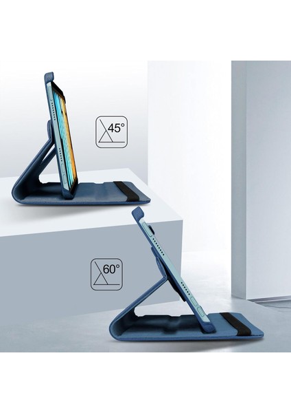 Apple iPad Mini 7 A17 Pro (A2993-A2995) Uyumlu Dönebilen Pu Deri Standlı Tablet Kılıfı fırsatları