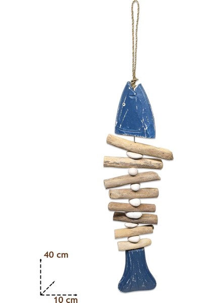 Deniz Temalı Ahşap Kılçık Balık Ikili Seti, Duvara Asmak Için Şık Dekorasyon fiyatları