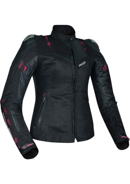 W51A Rose Kadın Deri Motosiklet Montu