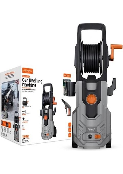 Extra Basınçlı Araç Yıkama Makinesi | 60 Bar 1100W Yüksek Basınçlı Yıkama | Köpük Taban indirimleri