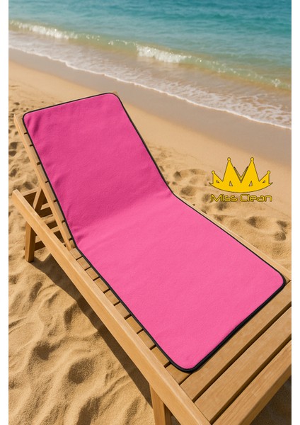 Büyük Boy Pembe Renk Microfiber Sporcu ve Plaj Havlusu Çok Amaçlı 80*130 cm
