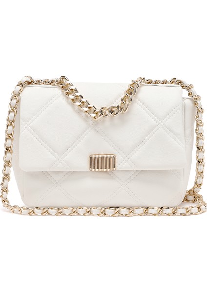 Kadın Krem Uzun Askılı Kapitone Çapraz Çanta 25ABD2709KP