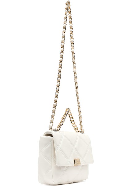 Kadın Krem Uzun Askılı Kapitone Çapraz Çanta 25ABD2709KP