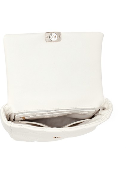Kadın Krem Uzun Askılı Kapitone Çapraz Çanta 25ABD2709KP