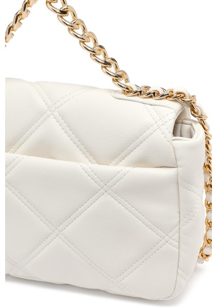 Kadın Krem Uzun Askılı Kapitone Çapraz Çanta 25ABD2709KP