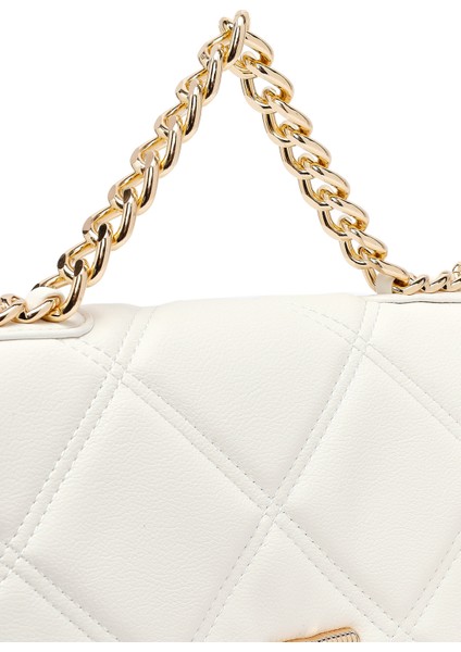 Kadın Krem Uzun Askılı Kapitone Çapraz Çanta 25ABD2709KP