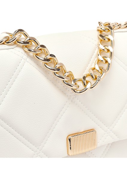 Kadın Krem Uzun Askılı Kapitone Çapraz Çanta 25ABD2709KP