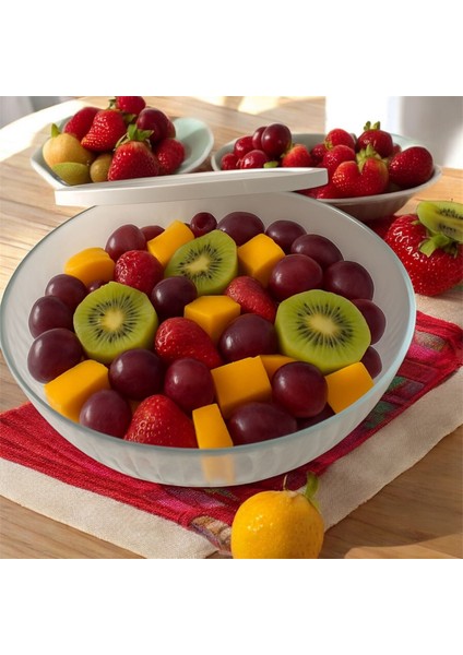Kapaklı Cam Salata ve Sunum Kabı fiyatları
