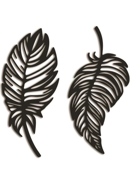 Ikili Yaprak Ahşap Duvar Dekor Seti, Lazer Kesim, Şık ve Modern Tasarım fiyatları