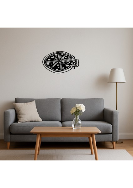 Büyük Pepperoni Pizza Dekoratif Mdf Tablo - ALVN2086-3977 fırsatları