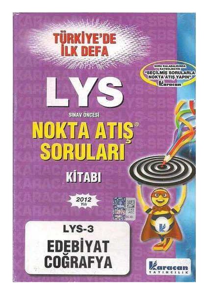 Lys 3 Edebiyat Coğrafya Nokta Atış Karacan Yayınları Karacan Açıköğretim Yayınları