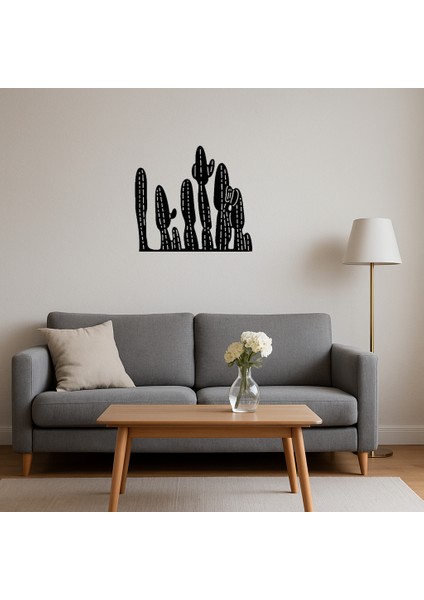 Trendy Kaktüs Desenli Mdf Dekoratif Tablo - ALVN1255-3480 fırsatları