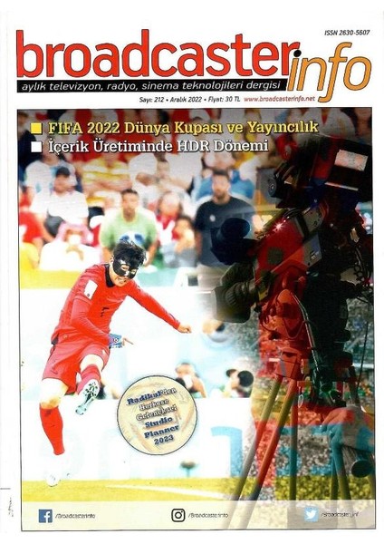 Broadcasterinfo:aylık Televizyon,radyo,sinema Teknolojileri Dergisi: Fifa 2022 Dünya Kupası ve YAYINCILIK(SAYI:212-ARALIK 2022 Retro Koleksiyon Eski Baskı)