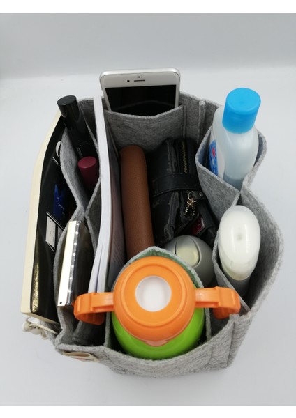 Tek Suluklu Canta Icı Duzenleyıcı Acık Grı Renk