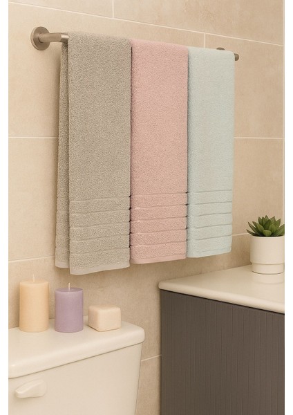 Line 3’lü Banyo Havlu Seti – 100X150 cm %100 Pamuk, Yumuşak Dokulu,çizgili Desenli fiyatları
