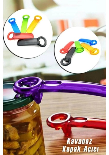 Renkli Kavanoz ve Şişe Kapağı Açacağı, 14 Cm, Kullanışlı ve Şık Tasarım